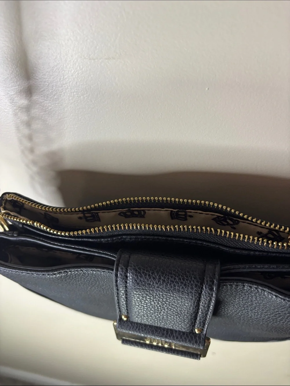 Juicy by Juicy Couture Black Crossbody Bag with Gold Hardware